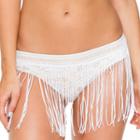 Luli Fama - Muchachita Linda Fringe Overlay Moderate Bottom In White/gold (l504371)