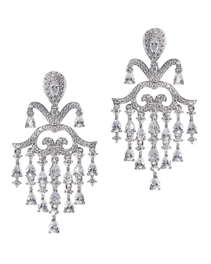 Cz By Kenneth Jay Lane - Chandelier Pierced Earring