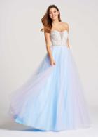Ellie Wilde - Ew118042 Beaded Deep Sweetheart A-line Dress