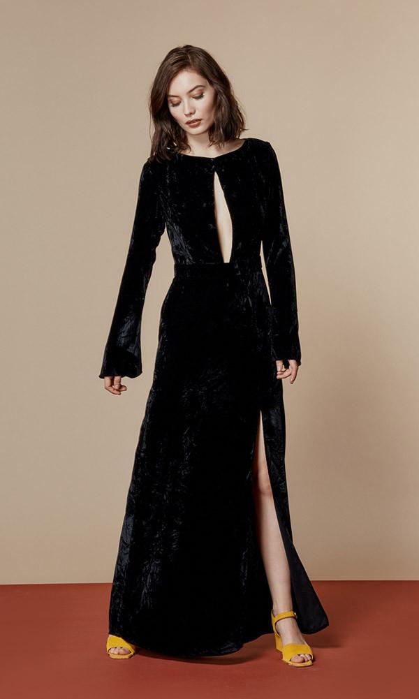 Again Collection - Grace Velvet Maxi Dress