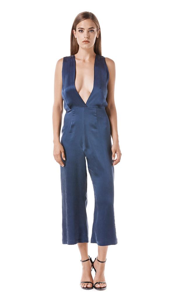 Again Collection - Jayne Silk One Piece In Gray