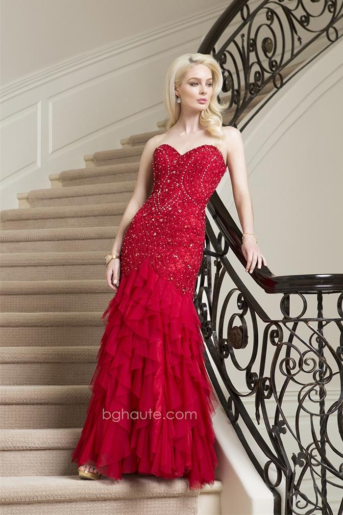 Bg Haute - G3104 Dress In Red