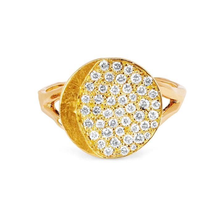Logan Hollowell - New! 18k Waxing Gibbous Moon Phase Coin Ring