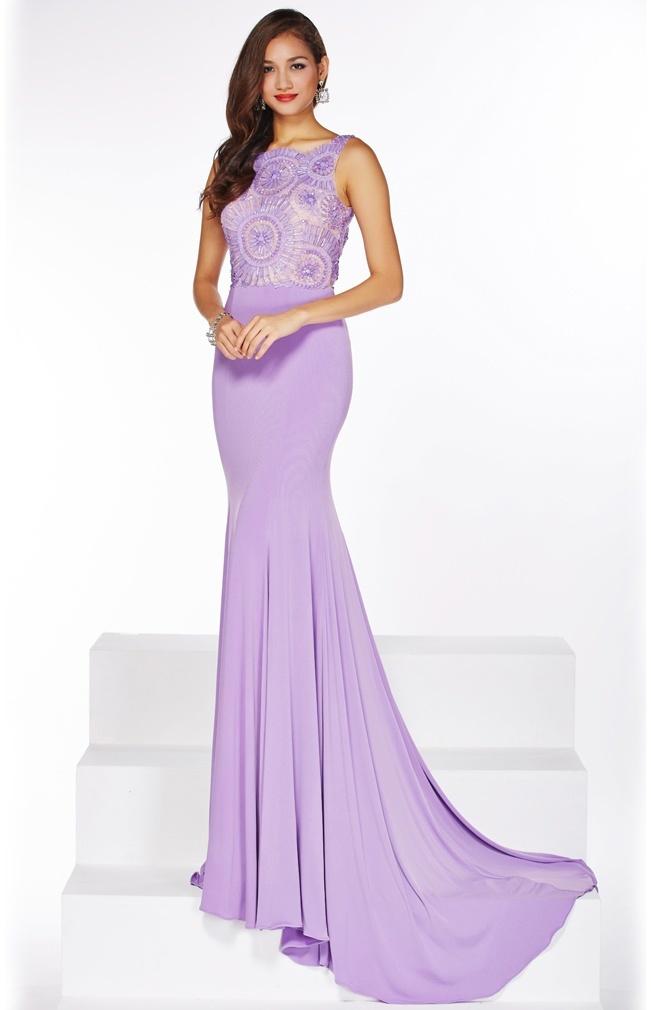 Angela And Alison - 51086 Sleeveless Medallion Ornate Sheath Gown