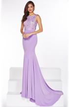 Angela And Alison - 51086 Sleeveless Medallion Ornate Sheath Gown