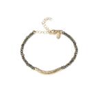 Ashley Schenkein Jewelry - Telluride Hammered Bar Gemstone Bracelet