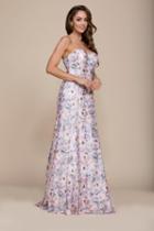 Nox Anabel - 8317 Strapless Sweetheart Floral Trumpet Gown