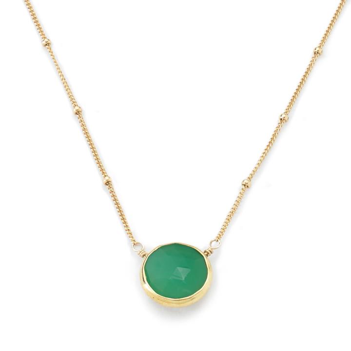 Margaret Elizabeth - Bezel Necklace Chrysoprase