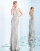 Ieena For Mac Duggal - 25845i Ribbed Jersey Fitted Gown