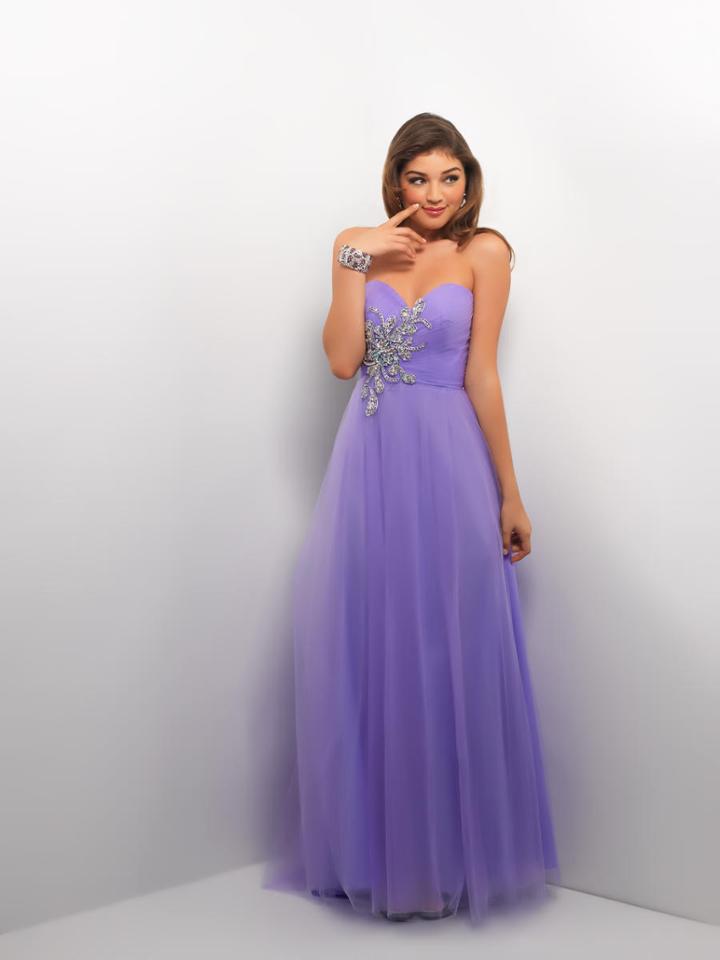 Blush - Strapless Pleated Dress With Waist Embellishments 9512