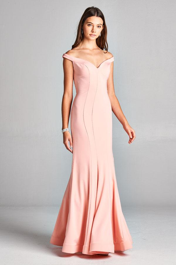Aspeed - L1823 Flattering Off-shoulder Trumpet Evening Dress