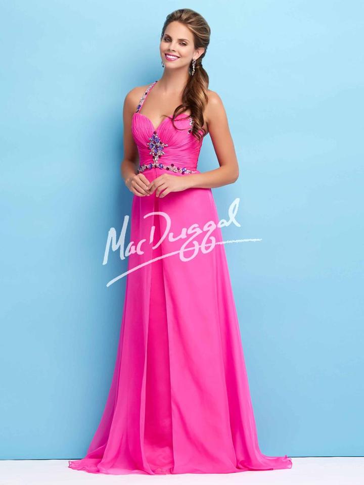 Mac Duggal Evening Gowns - 65113 In Hot Fuchsia