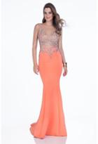 Terani Evening - 1611p1011a Two-piece Crystal Studded Mermaid Dress