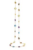Tresor Collection - Multicolor Stone Long Station Necklace In 18k Yellow Gold