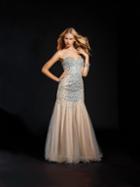 Terani Prom - Scintillating Bejeweled Sweetheart Fit And Flare P1575