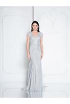 Terani Couture - 1811m6559 Embellished V-neck Sheath Dress