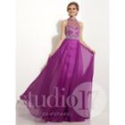 Studio 17 - Crystal Crusted High Illusion Chiffon A-line Gown 12607