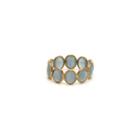 Tresor Collection - Aquamarine Oval Ring Band In 18k Yellow Gold