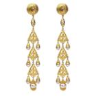 Ben-amun - Gold & Pearl Chandelier Statement Clip On Earrings