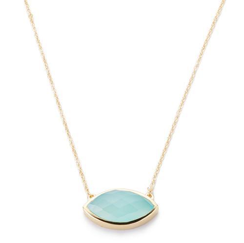 Margaret Elizabeth - Mini Bahia Necklace Aqua Chalcedony