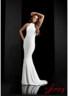 Jasz Couture - Sleek Halter Neck Trumpet Dress 5758
