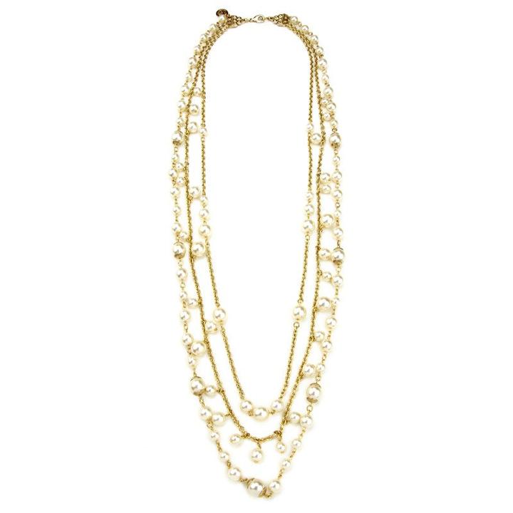 Ben-amun - Lattice Pearls Multi Layers Necklace