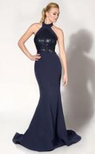 Mnm Couture - N0058 High Neck Sequined Evening Gown