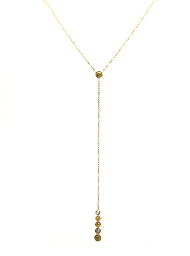 Tresor Collection - 18k Yellow Gold Necklace With Champagne Diamond Default Title
