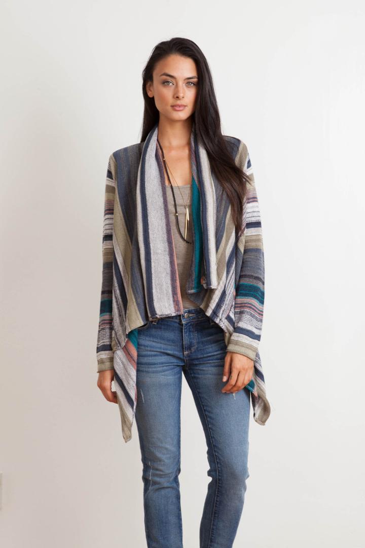 Goddis - Livie Drape Sweater In Harbor Mist
