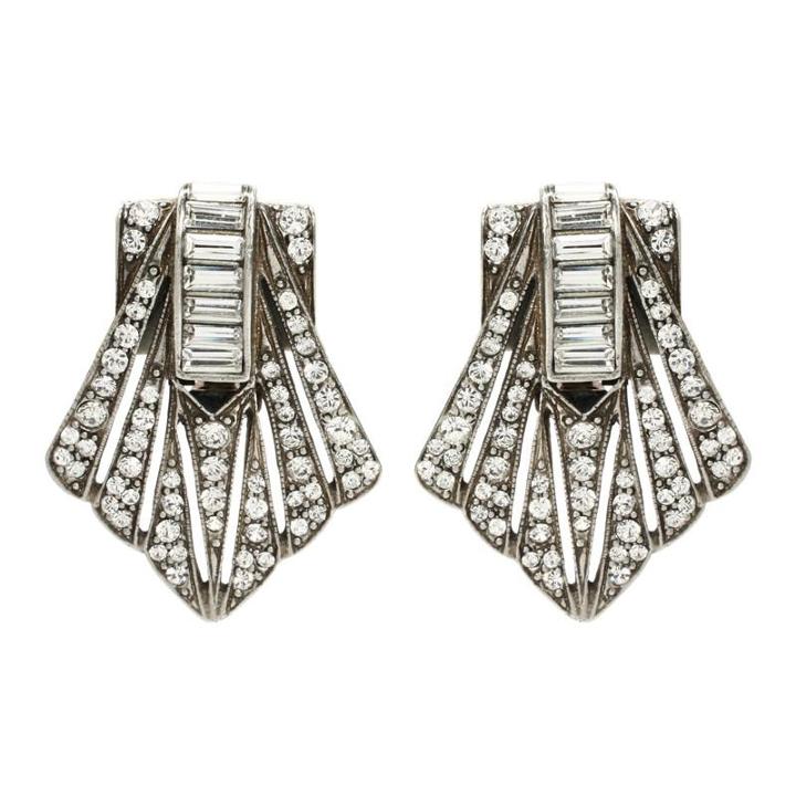 Ben-amun - Deco Crystal Pyramid Earrings