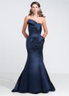 Ashley Lauren - 1125 Asymmetrical Satin Evening Dress