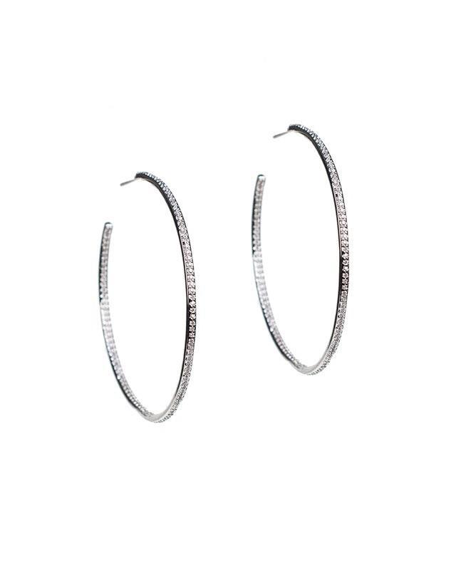 Cz By Kenneth Jay Lane - Pave 2 Hoop