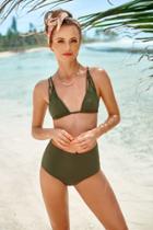 2018 Malai Swimwear - Must Fishbone Army Triangle Top T00371