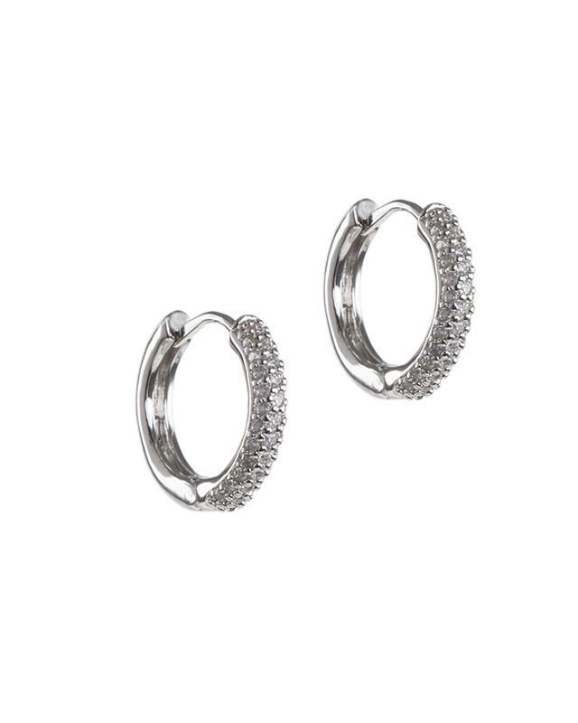 Cz By Kenneth Jay Lane - Pave Mini Hoop Earrings