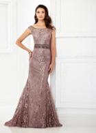 Montage By Mon Cheri - 118982 Cap Sleeves Lace Mermaid Gown