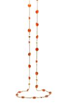 Tresor Collection - Carnelian Long Lente Necklace In 18k Yellow Gold