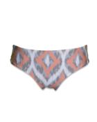 Nicolita Swimwear - Knotty Reversible Boy Short In Coral Diamond/gray