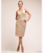 Cinderella Divine - Sleeveless Embellished V-neck Sheath Dress