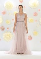 May Queen - Sleeveless With Pearl And Rhinestone Embellishment A-line Dress Rq7469