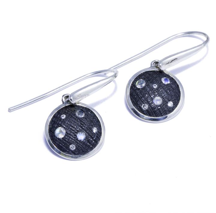 Nina Nguyen Jewelry - Petite Round Oxidized Earrings