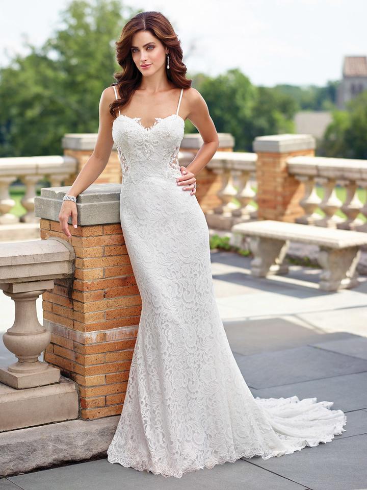 Enchanting By Mon Cheri - 117190 Illusion Beaded Cutout Wedding Gown
