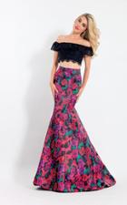 Rachel Allan - 6066 Off-shoulder Two-piece Mermaid Gown