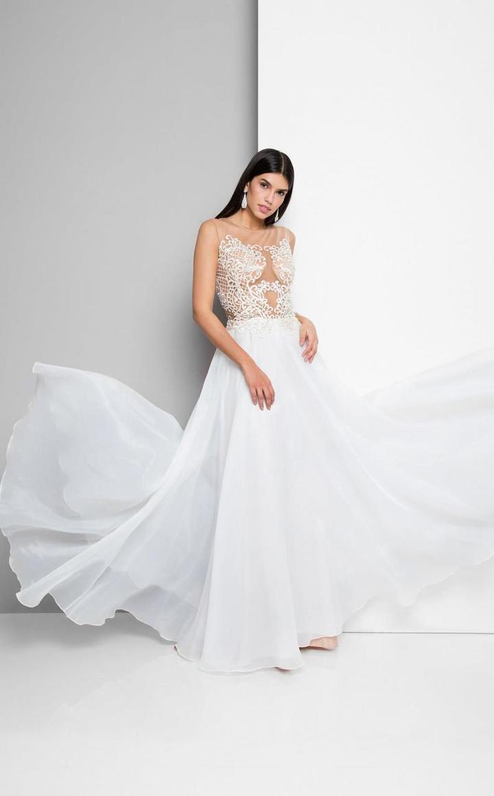 Terani Couture - Elegant Embellished Open Back Gown 1712p2900