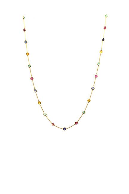 Tresor Collection - Multicolor Stones Long Necklace In 18k Yg Style 2
