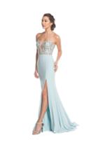 Aspeed - L1639 Bedazzled Deep Sweetheart Sheath Prom Dress