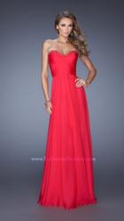 La Femme - Strapless Sweetheart Dress In Hot Fuschsia 19691