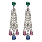 Ben-amun - Velvet Glamour Multi-color Drop Post Earrings