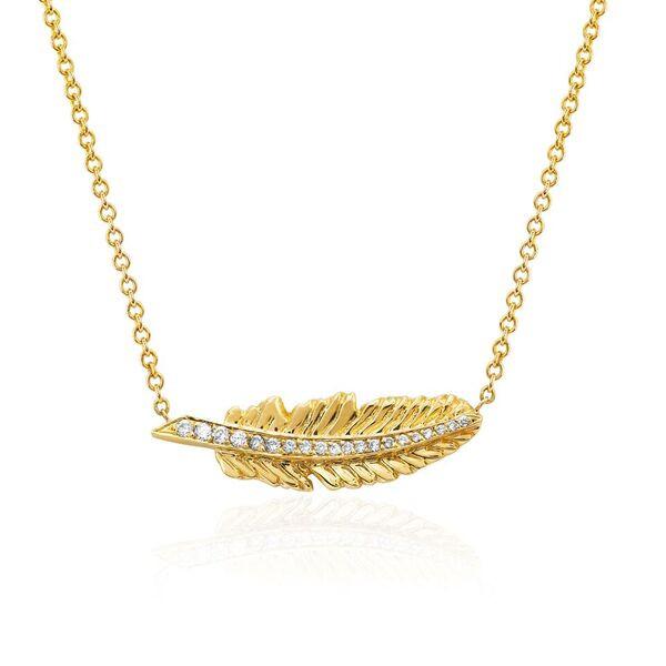 Logan Hollowell - New! Golden Feather Necklace
