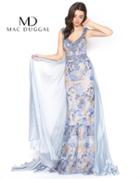 Mac Duggal - 79197d Embroidered V-neck Sheath/a-line Dress