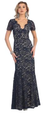 Attractive Short Sleeve Lace Dress